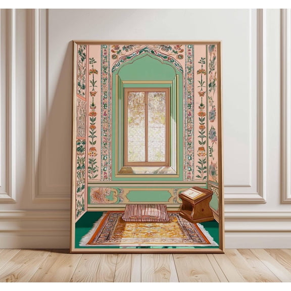 Islamic Prayer Room Mosque Art Poster Unframed Paper Print