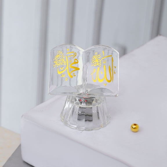 Islamic Quran Replica Crystal Book with LED Light - Collectible Gift