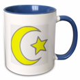 thumbnail image 1 of 3drose, Islamic Star and Crescent, 11oz Two-tone Blue Mug, 1 of 6