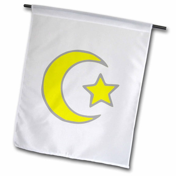 3dRose, Islamic Star And Crescent, 18 x 27 inch Garden Flag