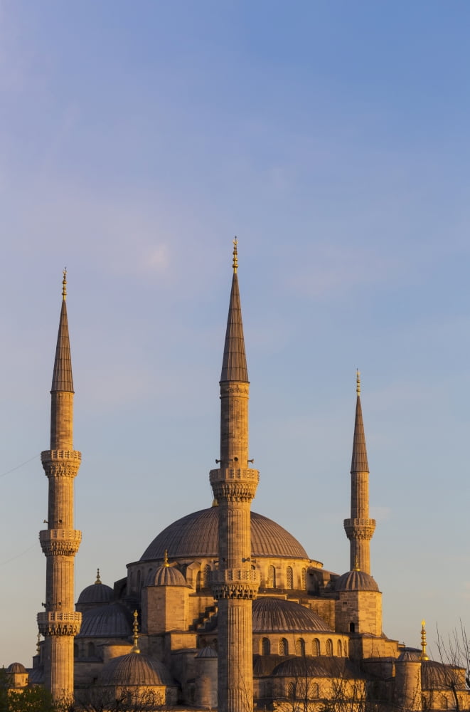 Islamic mosque at sunset Istanbul Turkey Canvas Art - Mark Thomas Design Pics (12 x 19)