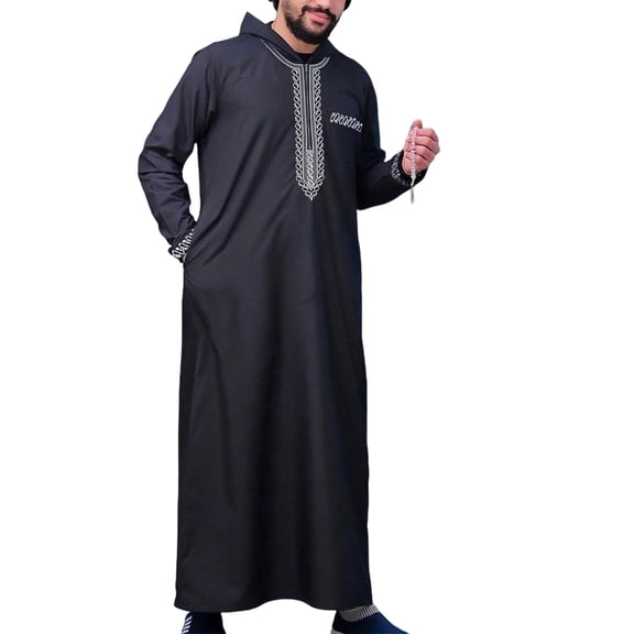 Islamics Clothing Men Robe Kaftan Muslims Man Moroccan Casual Long Dress Arabic Thobe Grown Middle East National Costume