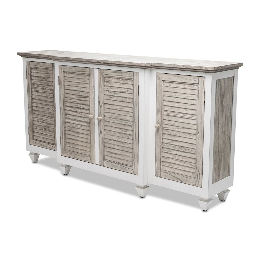 Islamorada 72" Dapple Grey Solid Mindi Wood Credenza