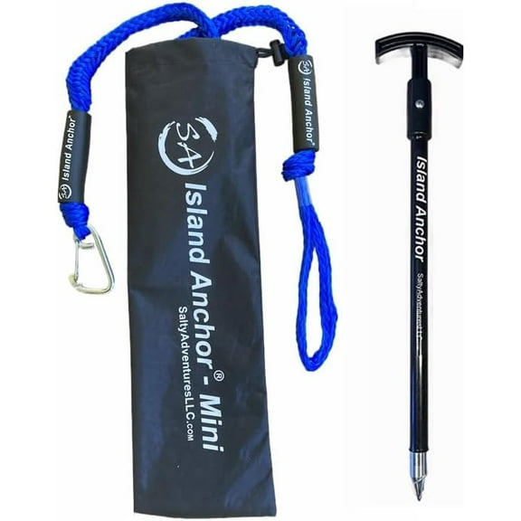 Island Anchor - Mini - 3/4" x 18" Shallow Water anchor Pole - Spike Beach Anchor, Sand Anchor, Shallow Water Anchor for Small Boat, PWC, Jet Ski, and Kayak