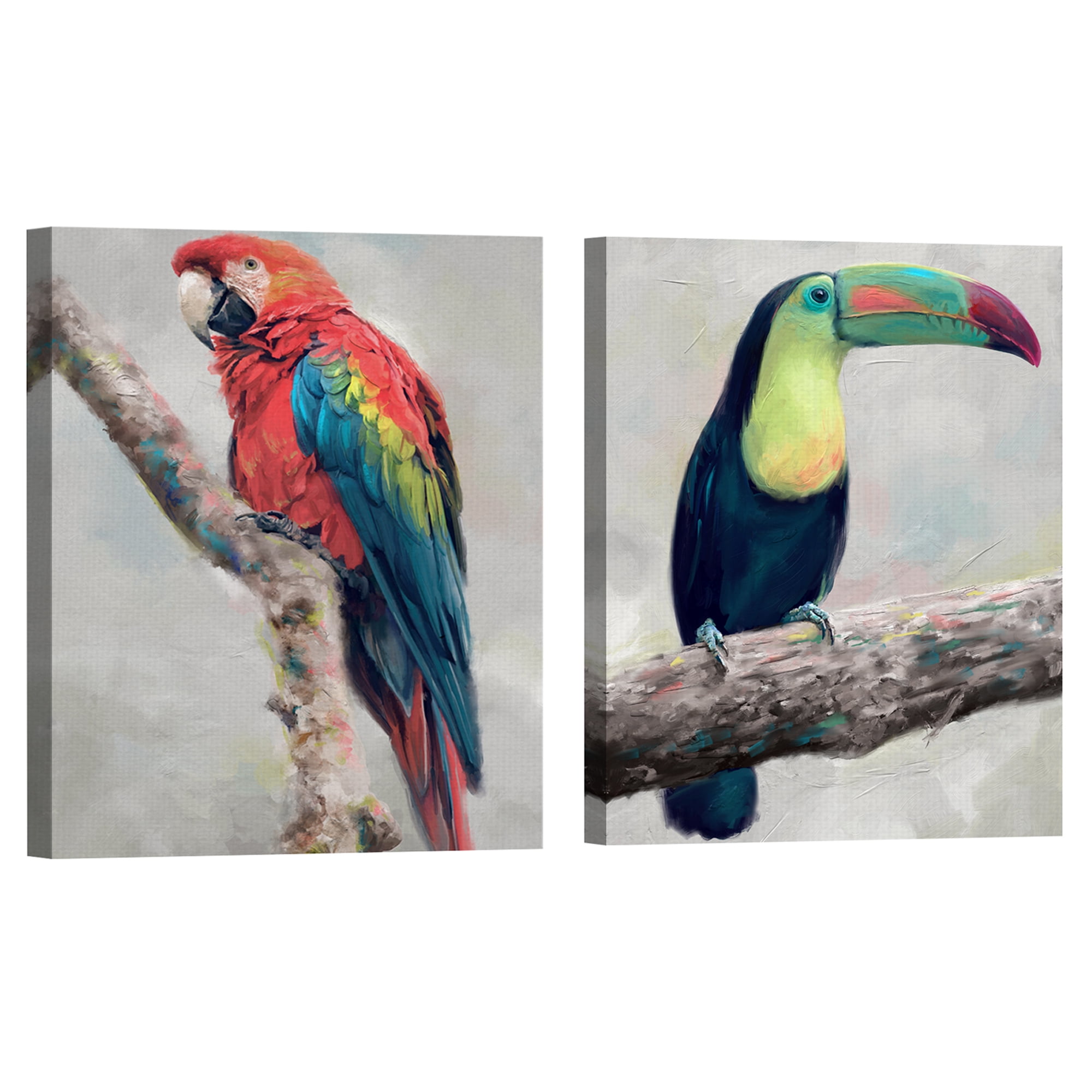 Island Aviary I & II by Studio Arts Set of Canvas Art Prints