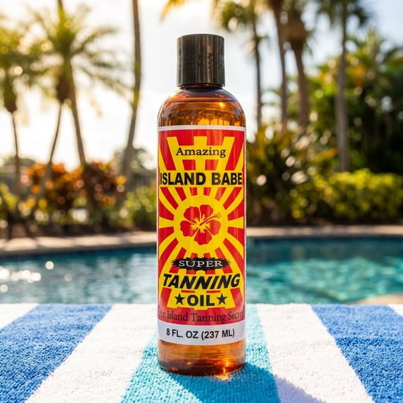 Island Babe Tanning Oil – All-Natural, No Mineral Oil, 8 fl oz