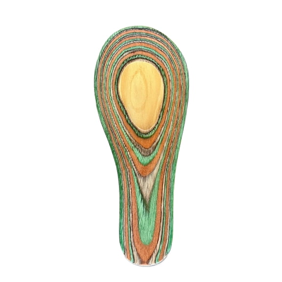 Island Bamboo 9 Inch Pakkawood Spoon Rest, Mint