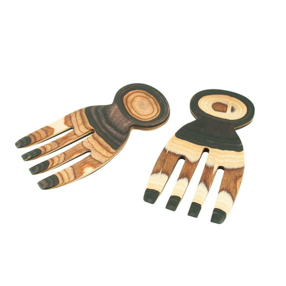 Island Bamboo Pakkawood Salad Hands, Natural