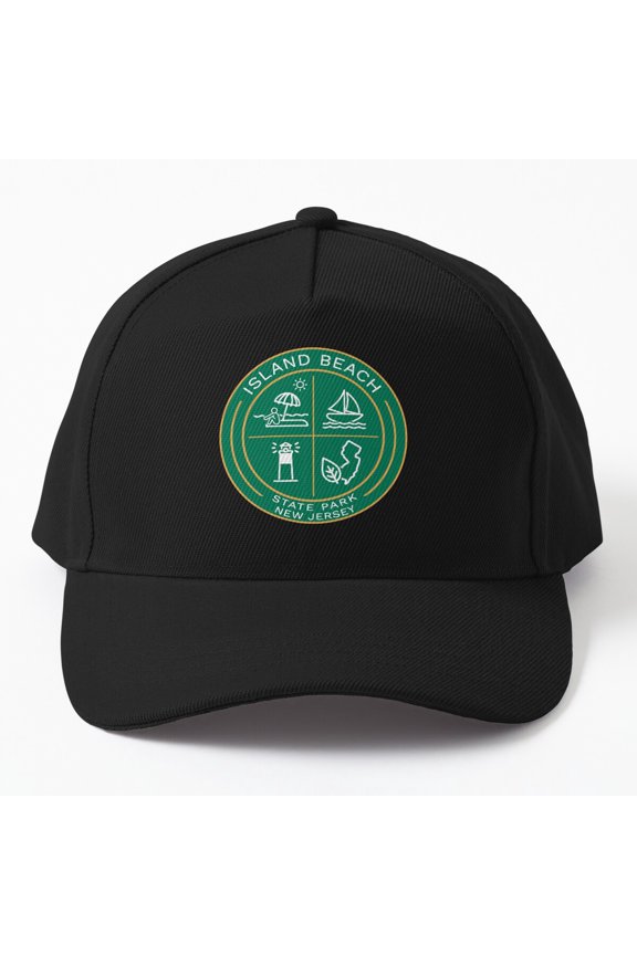Island Beach State Park Baseball Hat, Heraldic Logo-Inspired Travel Design, Classic Cap
