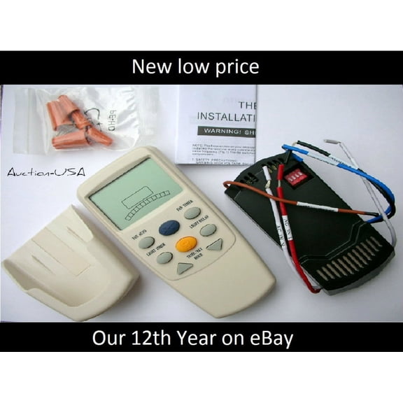 Island Breeze Hampton Bay Harbor Breeze Ceiling Fan LCD Remote & Receiver