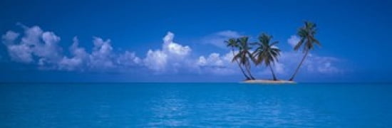 Island Caribbean Canvas Art - Panoramic Images (36 x 12)