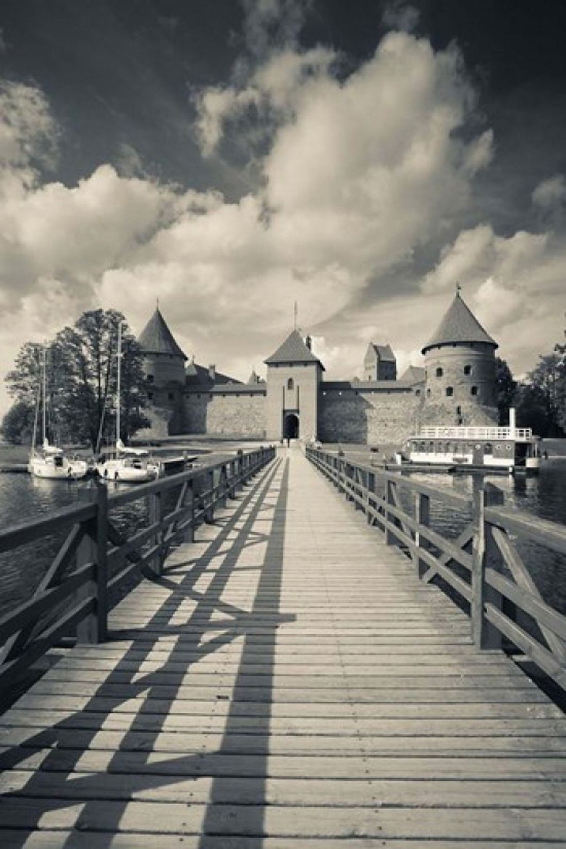 Island Castle by Lake Galve Trakai Lithuania IV Canvas Art - Walter Bibikow DanitaDelimont (11 x 17)
