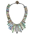 thumbnail image 1 of Island Chic Graduated Neckline Abalone Shell Tassel Statement Necklace, 1 of 4