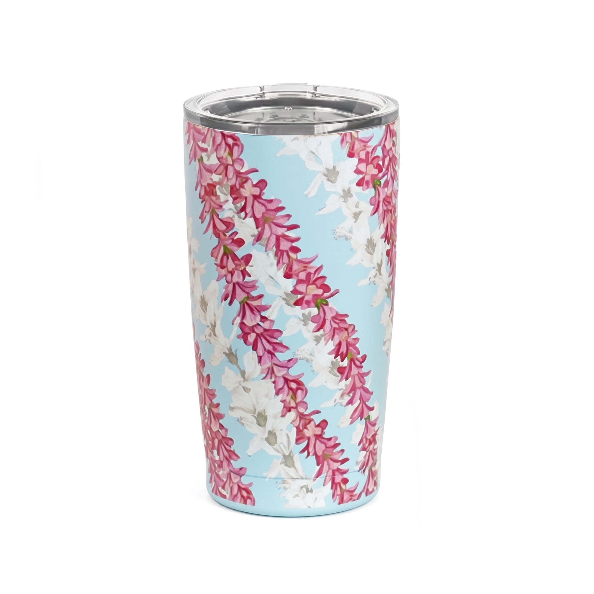 Island Crew 20 oz Light Blue Lei Aqua Stainless Steel Tumbler