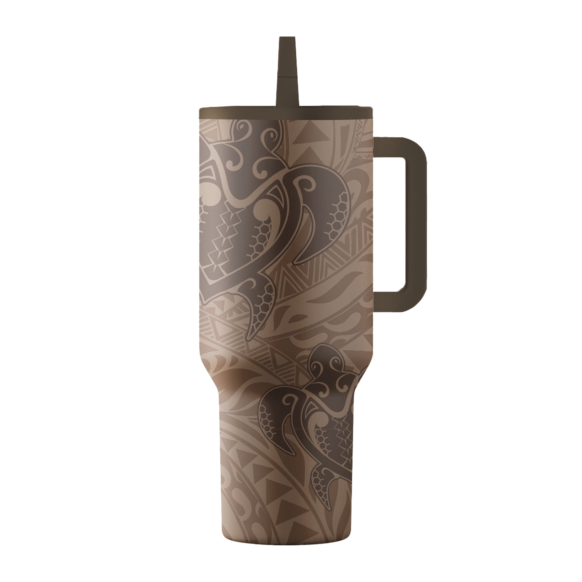 Island Crew 40 oz Honu Stainless Steel Tumbler, Brown