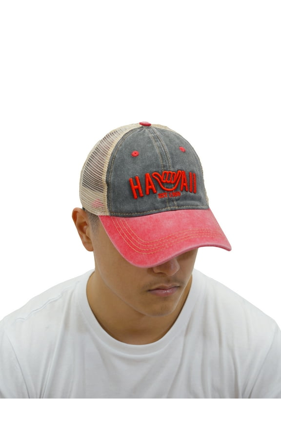 Hawaii Mesh Cap Hawaii Shaka, Assorted