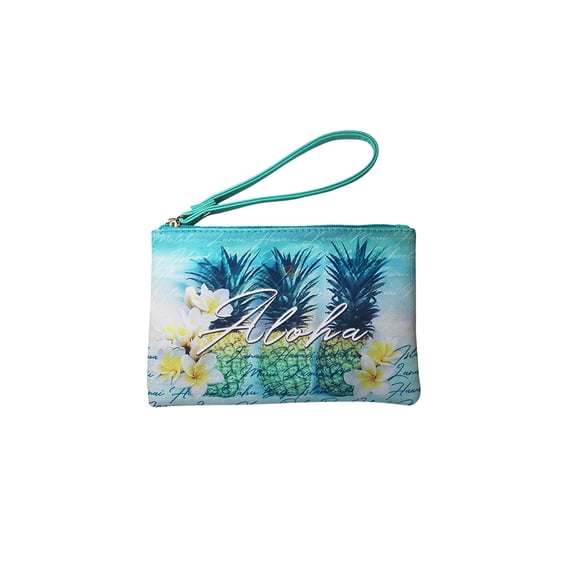 Island Crew Hawaii Pouch-Medium Green Pineapple