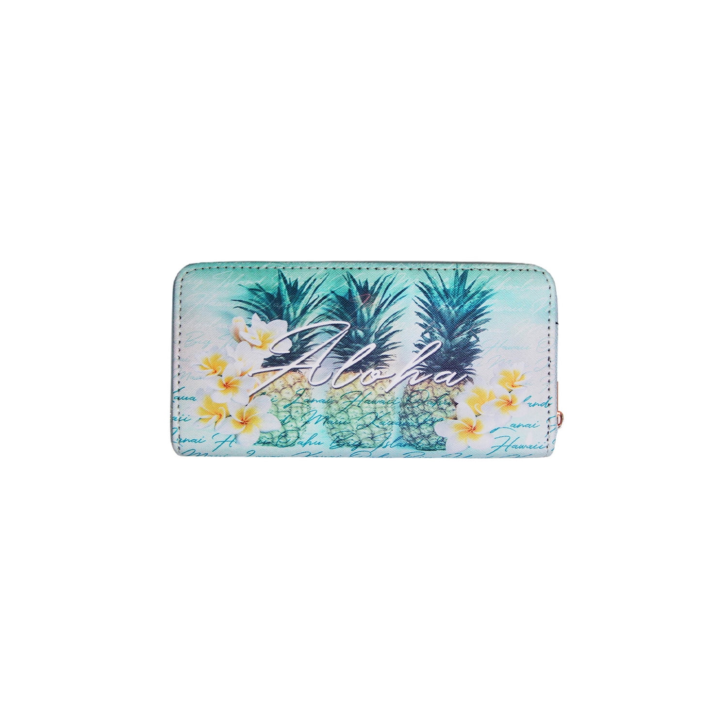 Island Crew Hawaii Wallet GREEN PINEAPPLES