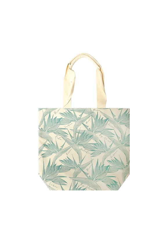 White Birds of Paradise Canvas Tote
