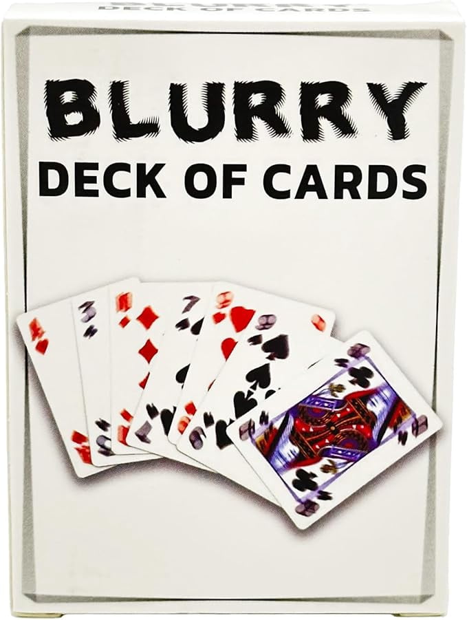 Island Dogs Blurry Deck of Playing Cards - The Ultimate Gag Gift for Gamers, Card Enthusiasts, and Prank Lovers - Hilarious Gift - 52 Difficult-to-Read Cards