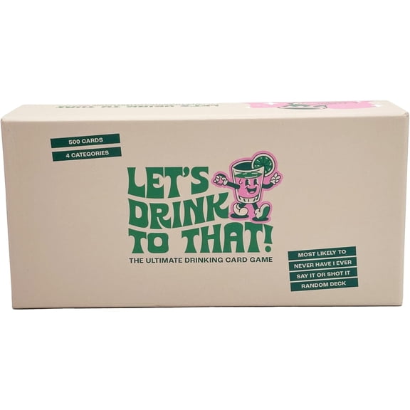 Island Dogs Let's Drink to That - Original Edition - The Ultimate Drinking Card Game - Card Games for Adults - Includes 500 Cards in 4 Categories for Hours of Continuous Fun