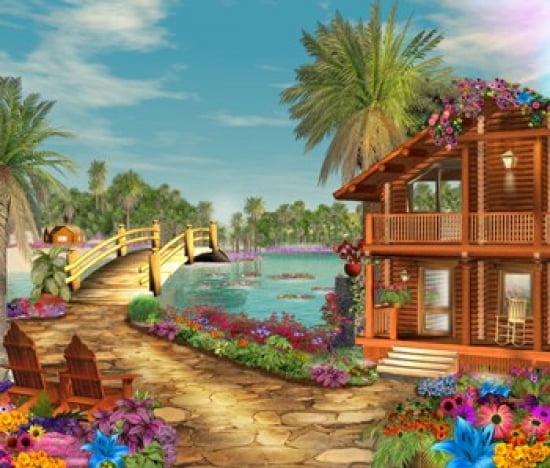 Island Dreams Canvas Art - Caplyn Dor (27 x 23)