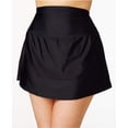 thumbnail image 1 of Island Escape BLACK Plus Size Tummy-Control Swim Skirt, US 24W, 1 of 5