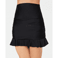 thumbnail image 1 of Island Escape BLACK Ruffled Swim Skirt, US 16, 1 of 2