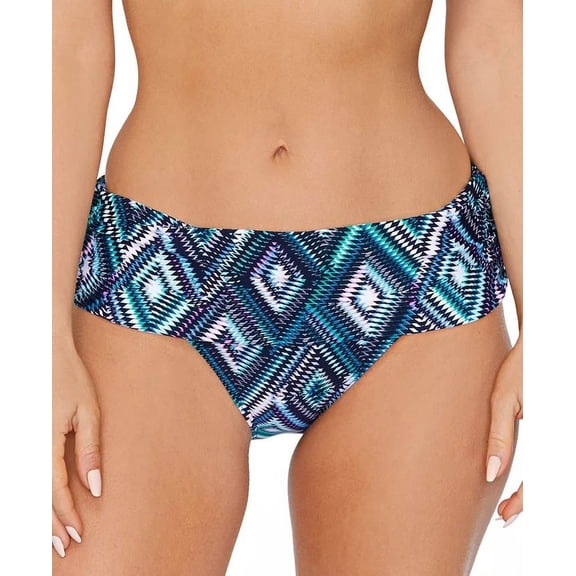 Island Escape DIAMOND HEAD MULTI Tahiti Bikini Swim Bottom, US 14