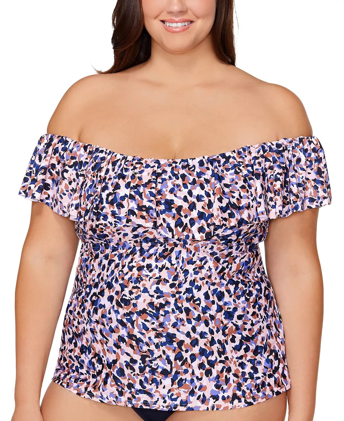 Island Escape MONTEGO BAY PINK MULTI La Flor Abstract-Print Tankini Top ...