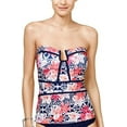 thumbnail image 1 of Island Escape MULTI Como La Flor Printed Strapless Tankini Swim Top, US 10, 1 of 4