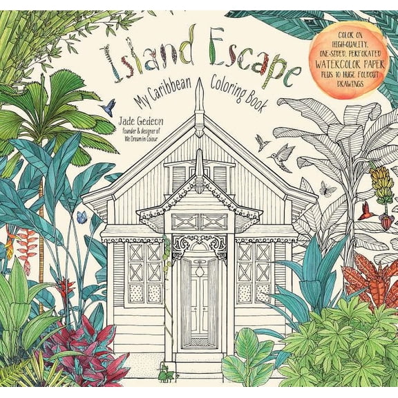 Island Escape: My Caribbean Coloring Book, (Paperback)