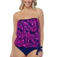 thumbnail image 1 of Island Escape NAVY Key West Printed Tankini Swim Top, US 12, 1 of 4