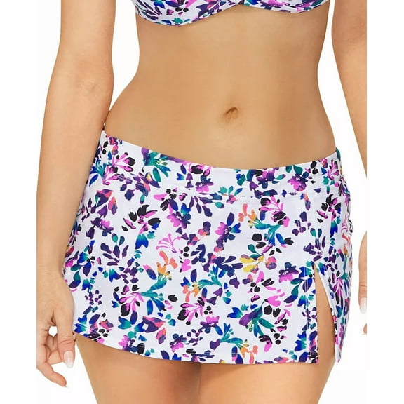 Island Escape Women's Lux Floral-Print Swim Skirt  12