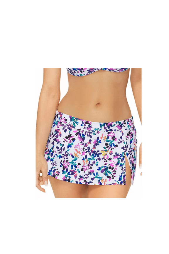 Women's Lux Floral-Print Swim Skirt 14