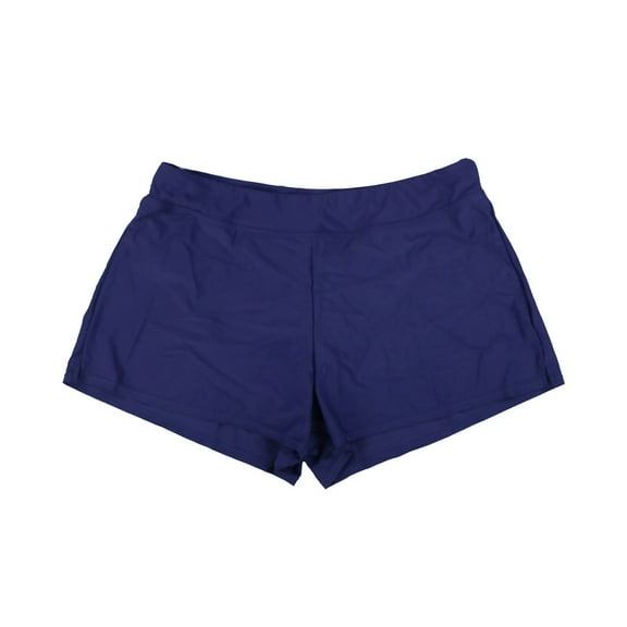 Island Escape Women's Pull-On Swim Shorts Stretch Navy New