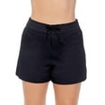 thumbnail image 1 of Island Escape Women's Plus 4" Size Beach Board Shorts Black, 20W, 1 of 2