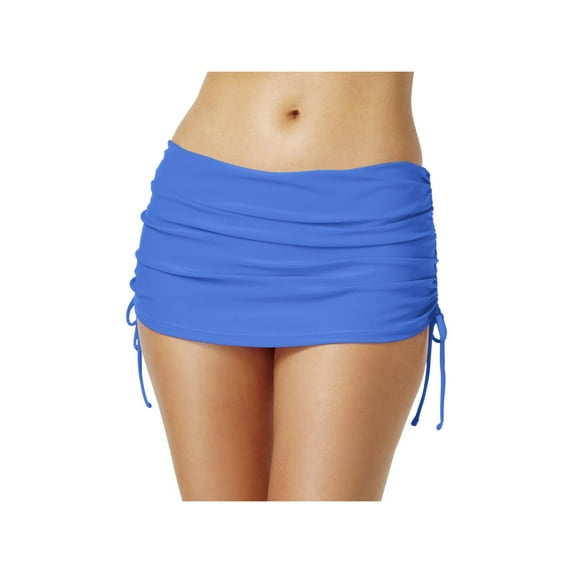Island Escape Womens Hamptons Ruched Skirtini Swim Bottom Separates