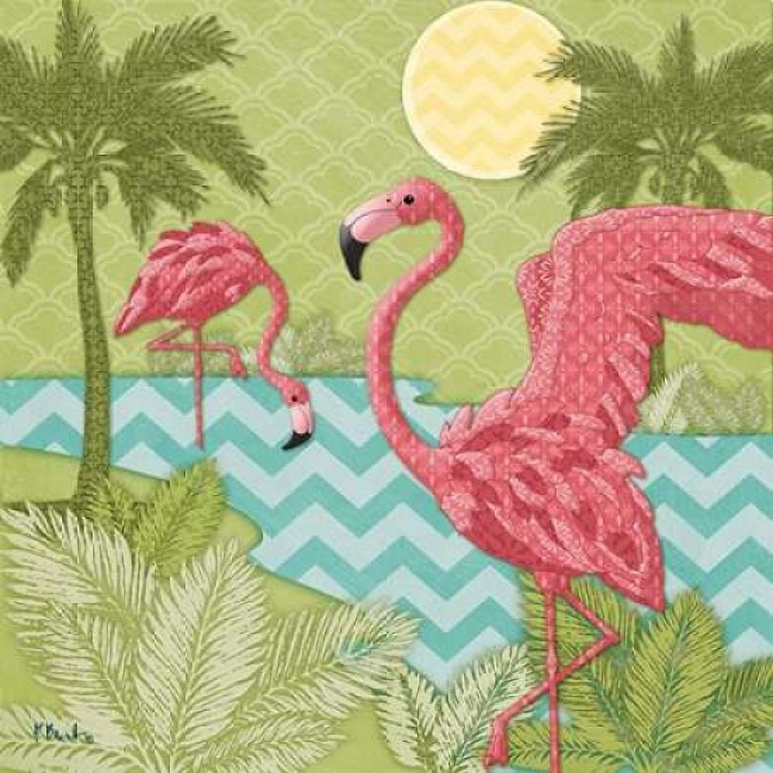 Island Flamingo II Canvas Art - Paul Brent (24 x 24)