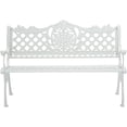thumbnail image 1 of Island Gale® Outdoor 3-Person Cast Aluminum Bench, Antique Copper Patio Garden Furniture (Antique Bronze or White)), 1 of 3