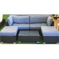 thumbnail image 1 of Island Gale® Outdoor Sectional Wicker Sofa Couch Grey Corner Sofa Table 5 PCS Patio Furniture, 1 of 7