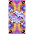 thumbnail image 1 of Island Gear Colorful Tribal Retro Porpoise Dolphins 30x60 Cotton Velour Beach Towel, Retro Dolphins, Size: one size, 1 of 1