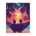 thumbnail image 1 of Island Gear Couple at a Sunset Beach 54x68 Cotton Velour Beach Blanket, Couple at a Sunset, Size: One Size, 1 of 1