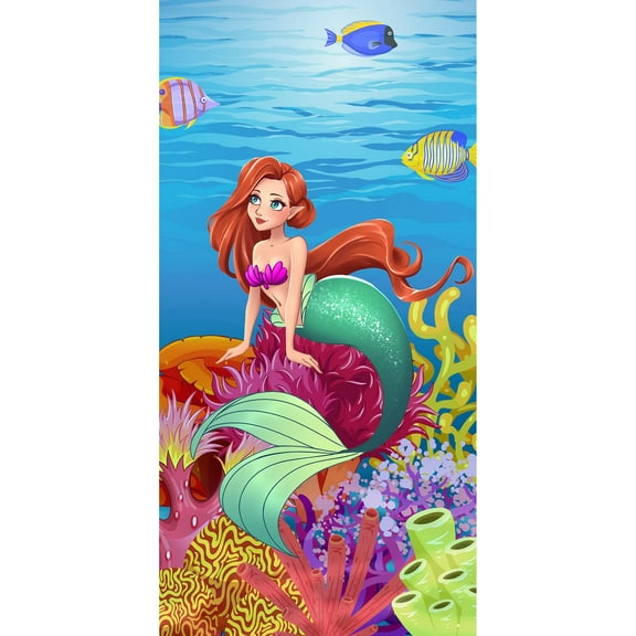 Island Gear Sea Life Beach Towel, 30 x 60 Inches, Little Mermaid, Mermaid, Size: One Size