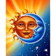 thumbnail image 1 of Island Gear Sun and Moon 54x68 Cotton Velour Beach Blanket, Sun and Moon, Size: One Size, 1 of 1