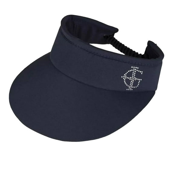 Island Green Womens Diamante Logo Golf Sun Visor