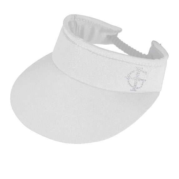Island Green Womens Diamante Logo Golf Sun Visor