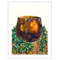 thumbnail image 1 of Island Heirlooms - Hawaiian Koa Wood Bowl Lauhala Mat Ti Leaf Lei - From an Original Hawaii Watercolor Painting by Peggy Chun - Bamboo Fine Art 290gsm Paper (Unframed) 17x22in, 1 of 4