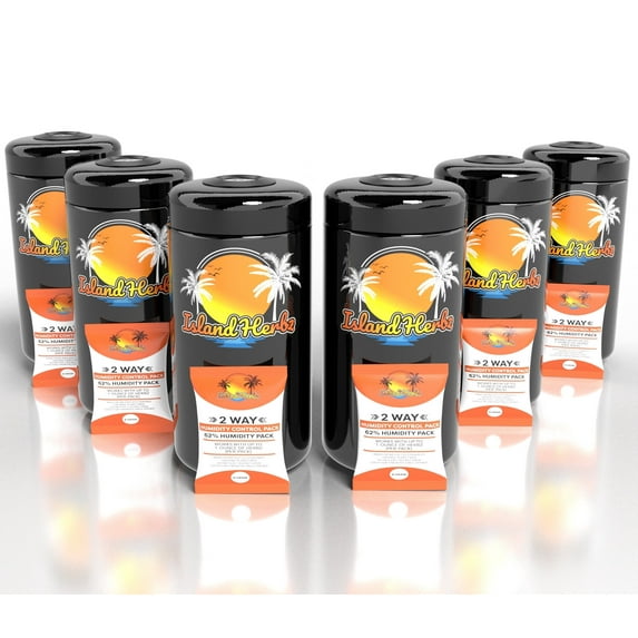 Island Herbz 1 Oz Premium Bio-Photonic Purple UV Glass Food Storage Jar With Airtight Digital Cure Lid - Preserves Freshness For Herbs, Spices, Ensuring Months Of Preservation (6 Pack)