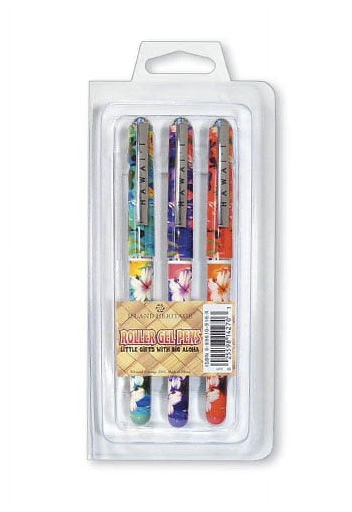 Island Heritage 3-pack Rollerball Pen Hibiscus Palm